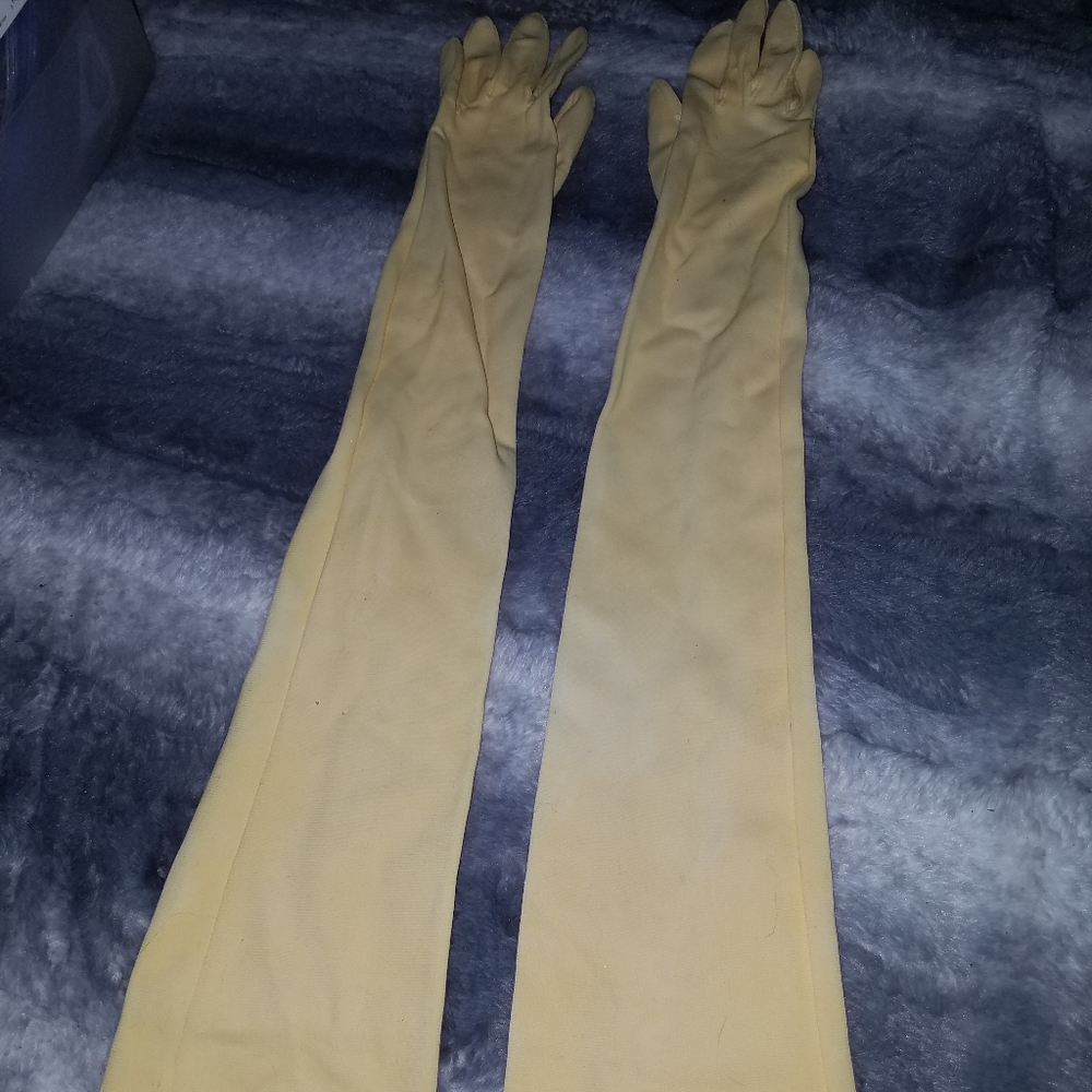 Vintage Nylon 22" Opera Gloves Sz 6-7